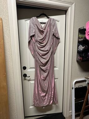 Betsy & Adam | Dresses | Beautiful Pink With Gold Beads | Poshmark